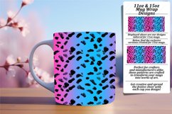 Vivid Glitter Leopard Print Mug Wrap 11oz/15oz Design Product Image 1