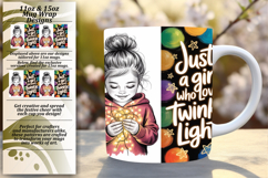 Sophisticated 15oz Mug Wrap Png Design , Just A Girl Product Image 1