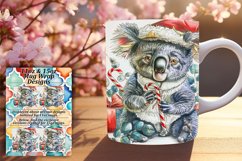 11oz 15oz Christmas Mug Wrap - Watercolor Art Product Image 1