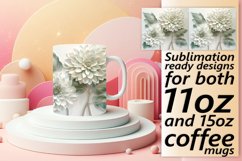Elegant Floral Radiance: Mug Wrap Sublimation Product Image 1