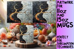 Golden Harvest Mug Wrap: Glitter Sublimation, Spring Product Image 1