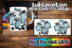 Joyful journeys 11oz 15oz sublimation wrap, Cute Cow Product Image 1