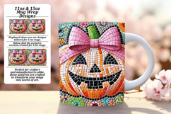Custom 11oz Mug Wrap Png Design , Cute Pumpkin Product Image 1