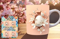 Easter Joy Floral Wall Mug Wrap - 11oz 15oz Product Image 1