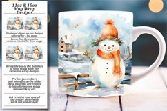 Festive Snowman Magic: Christmas Mug Wrap Product Image 1