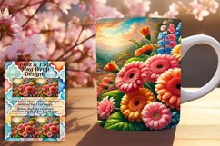 Radiant 11oz Mug Wrap Png Template , Flower Product Image 1