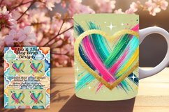 Radiant 15oz Mug Wrap Png Design , Heart Product Image 1
