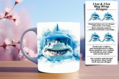 Shark Frenzy: Colorful Sublimation Mug Wrap 11oz/15oz Product Image 1