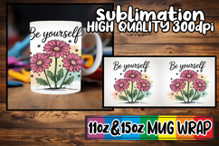 Blissful travels 11oz 15oz sublimation wrap, Flowers Quote Product Image 1