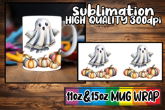 Beautiful day sublimation 11oz 15oz mug wrap, Pumpkin Waterc Product Image 1