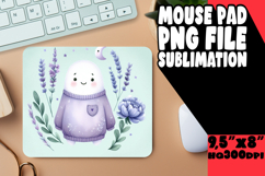 Playful Mouse Pad Designs for Gifts, Cute Ghost Product Image 1