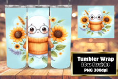 Trendy 20oz Tumbler Wrap File , Cute Ghost Product Image 1