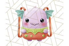 Kawaii Halloween Clipart Cute Kids and Candy Elements Png Product Image 5