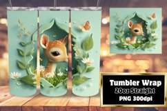 Cute Funny Animals 3D Tumbler Wrap - Wall Hole Product Image 1
