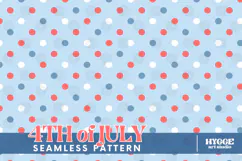 American 4th of July Coquette Polka Dot Seamless Pattern DTF Product Image 1
