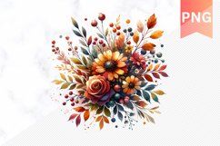 Autumn Botanical Sublimation - Clipart PNG Design Product Image 1