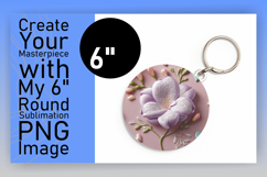 Chic Round Design Car Coaster PNG , 3D Flower Product Image 1