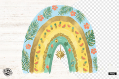Summer Boho Rainbow PNG - Summer Clipart Product Image 1