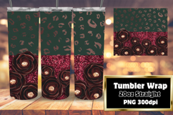 EXQUISITE 20oz Tumbler PNG Template , Leopard Print Product Image 1