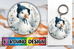 Sublimation Circle Ornaments PNG, Goose Product Image 1