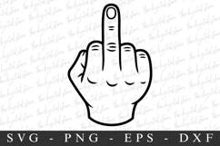 Middle Finger| SVG Cut files | Cricut Product Image 1