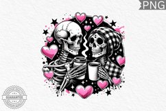 Valentine&#039;s Day Skeleton PNG - Valentine Clipart Sublimation Product Image 1