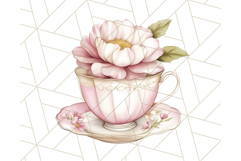 Pastel Tea Clip Art PNG with Sweets and Floral Accents Png Product Image 5