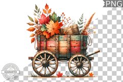 Fall Wagon Garden Sublimation - Fall Clipart PNG Design Product Image 1