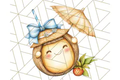 Tropical Tiki Friends PNG Clipart, Cute Summer Art Product Image 5