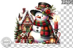 Christmas Snowman Sublimation - Clipart PNG Design Product Image 1