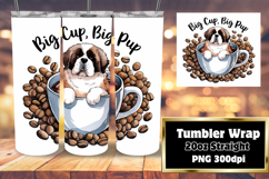 PLAYFUL 20oz Tumbler Design , Coffee Dog Product Image 1