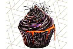 Halloween Cupcake PNG Clipart with Witch Hats and Ghosts Product Image 5