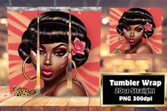3D Melanin Portrait Tumbler 20oz Sublime Wrap Product Image 1