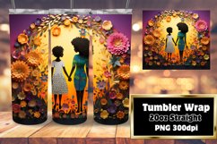 Empowered Portrait 3D Black Woman Wrap 20oz Product Image 1
