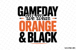 Game Day We Wear Brown &amp; Black Svg | Sport Svg | Svg File Product Image 1