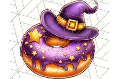 Halloween Donut Clipart PNG, Cute Spooky Doughnut Art Product Image 5