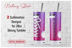 Monogram Sneaker patterns for 20oz SKINNY TUMBLER. Product Image 1