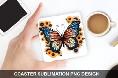4Th Of July Butterfly- Coaster Sublimation Design Product Image 1