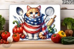 Cat kitchen Cutting Board - Patriotic Cutting Board Product Image 1