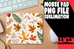 Vibrant Autumn Watercolor Pattern Mouse Pad Product Image 1