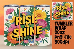 LUSH 20oz Sublimation Design , Flower Quote Product Image 1