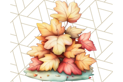 Fall Dinosaur PNG Clipart with Autumn Elements, Cute Dino Product Image 5