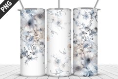 Flowers Tumbler Wrap | Sublimation Design | Tumbler PNG Product Image 1