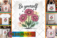 Dazzling TOTE BAG Gift Magic PNG, Flowers Quote Product Image 1
