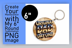 Stylish Circle Design Keychain Template , Father's Day Product Image 1