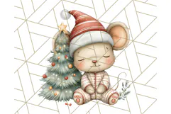 Christmas Pets in Pajamas Clipart PNG, Christmas Png Clipart Product Image 5