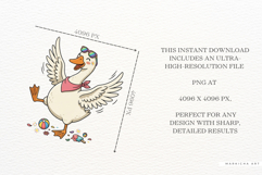 Summer Silly Goose Clipart 26 PNG Product Image 7