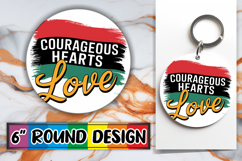 Blissful Round Keychains Sublimation PNG, Juneteenth Product Image 1