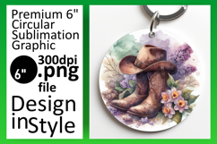 Vibrant Circle PNG for Keychains , Western Product Image 1