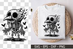A Melting Bird Skeleton Character - Skeleton SVG Product Image 1